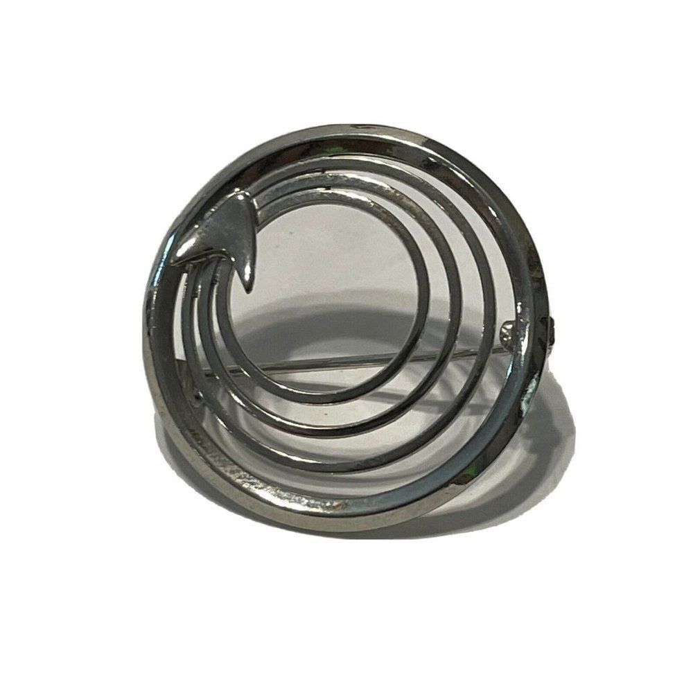 Vintage Silver Tone Multi Circle  Arrowhead Pin Brooch